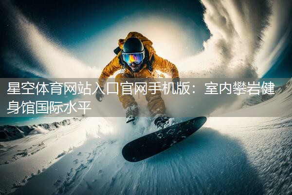 星空体育网站入口官网手机版：室内攀岩健身馆国际水平