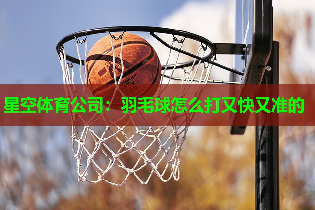 星空体育公司：羽毛球怎么打又快又准的